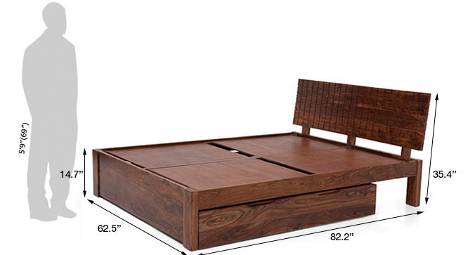 Persia Storage Bed (TeakFinish)